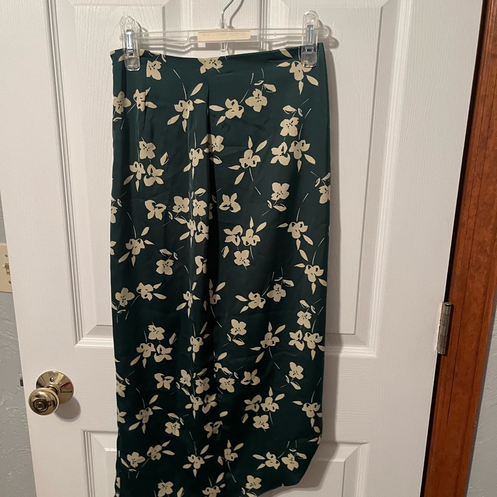 Urban Outfitters Green Floral Skirt